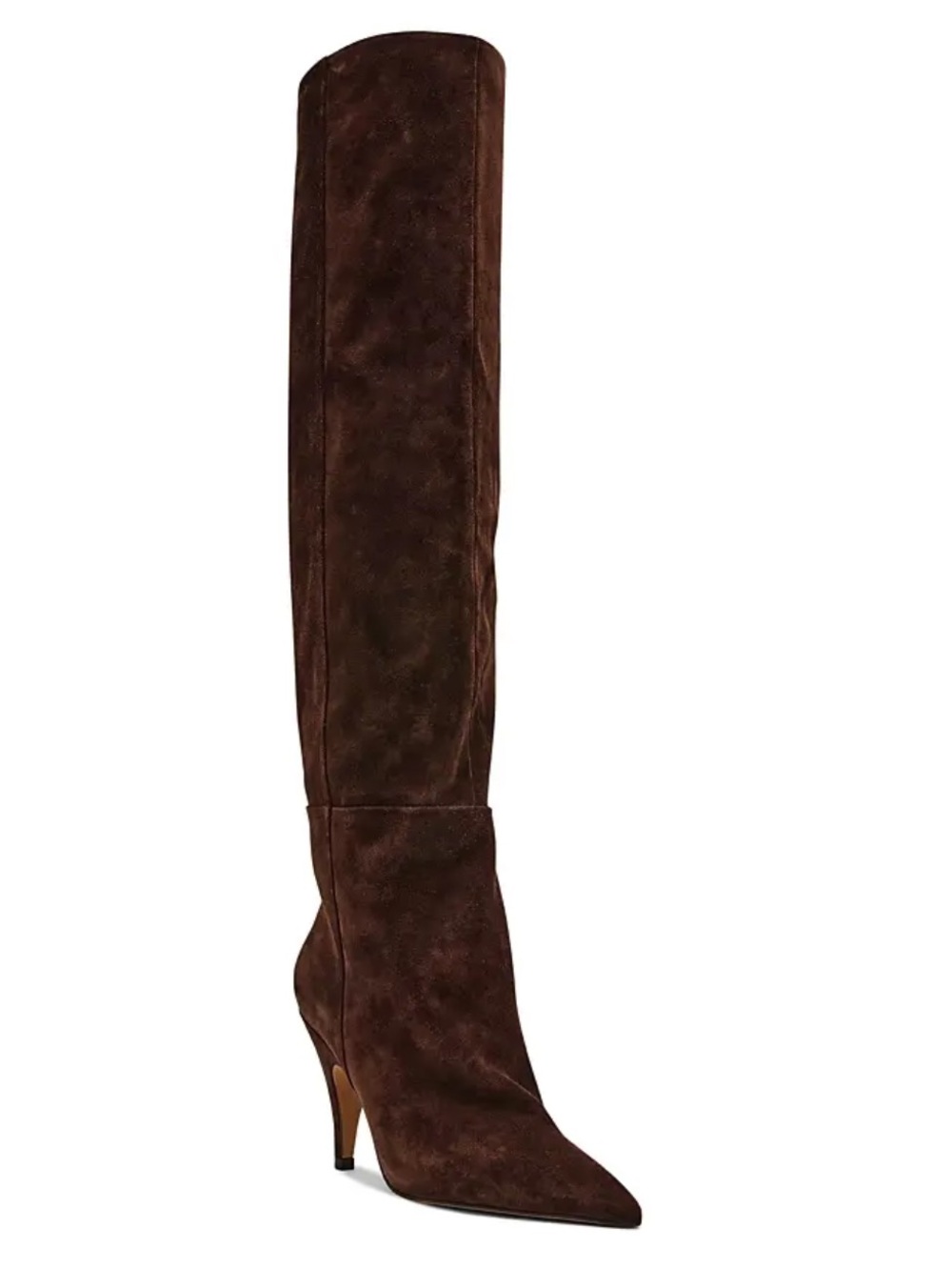Steve Madden Dark Brown Suede Over-the-Knee Pointed Heel Boots
